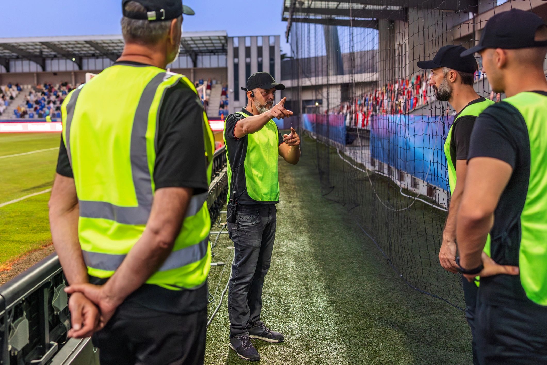 Event security staff monitoring a venue