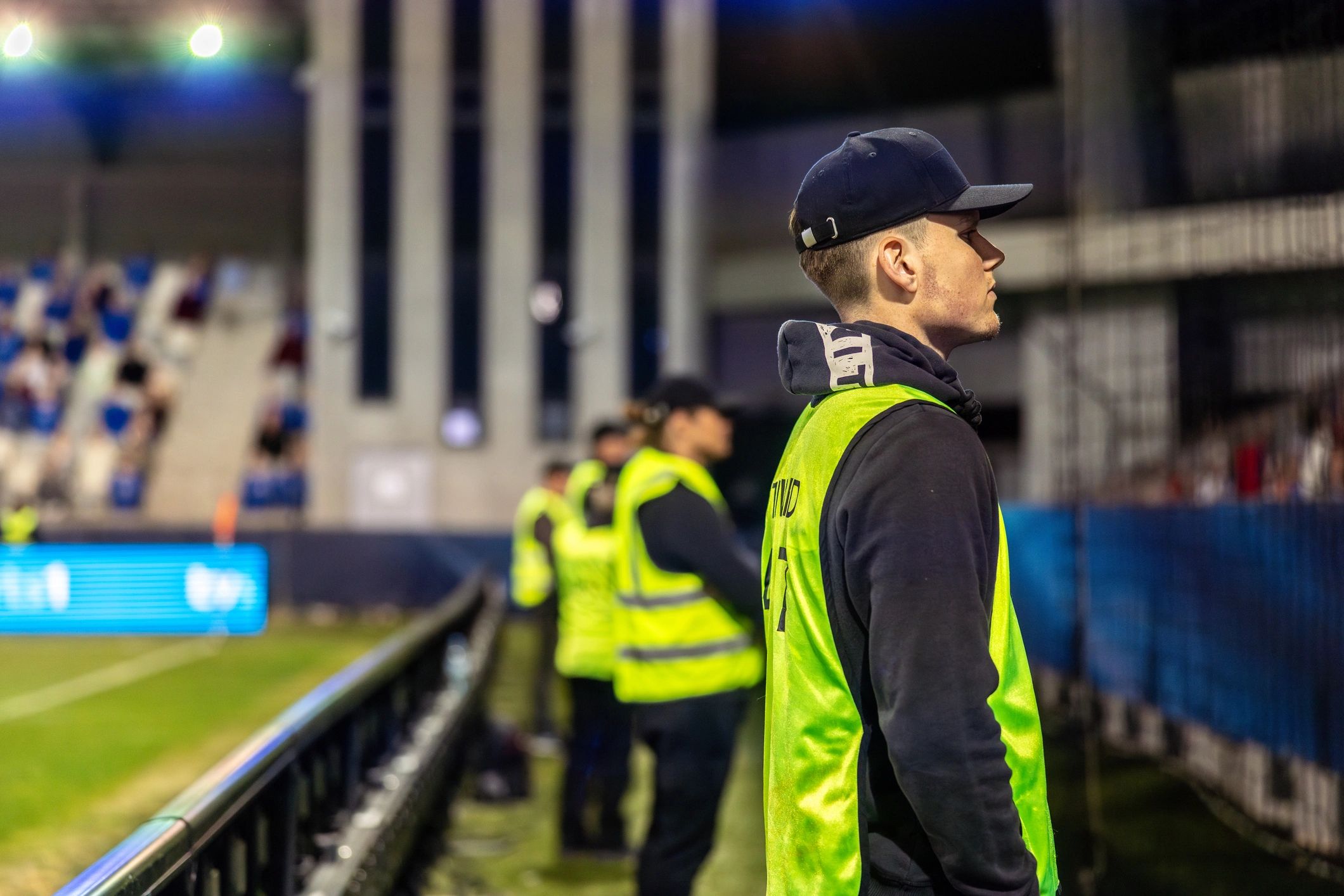 Security professional on duty at an event venue