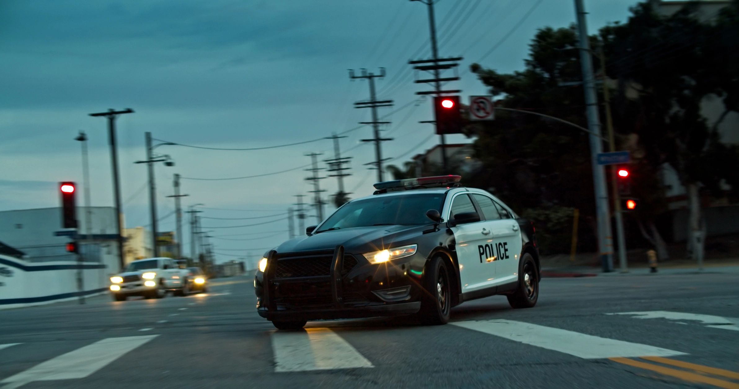 Mobile patrol vehicle in operation